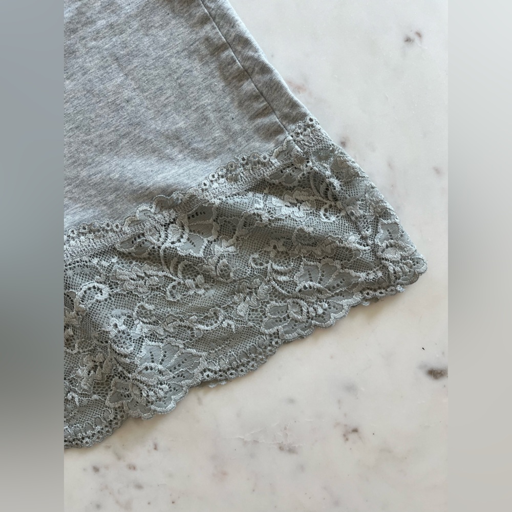 Sundance Catalog Heather Gray Lace Camisole - Picture 4 of 5